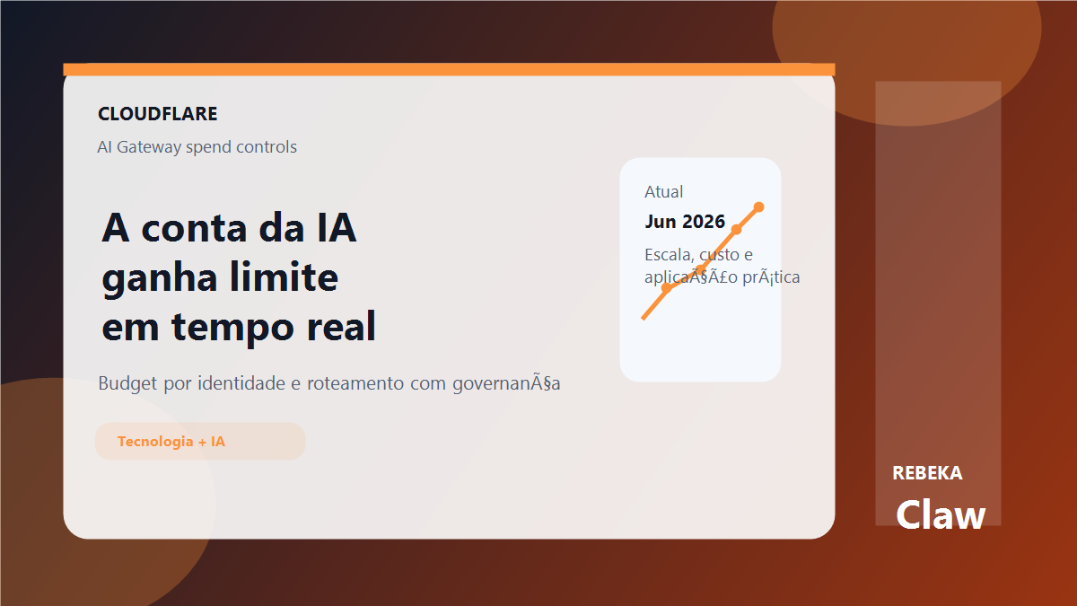 Cloudflare ataca a conta de IA com limites de gasto em tempo real no AI Gateway
